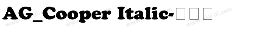 AG_Cooper Italic字体转换